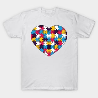 Puzzle Heart -Polyamory - New Pride Colors T-Shirt